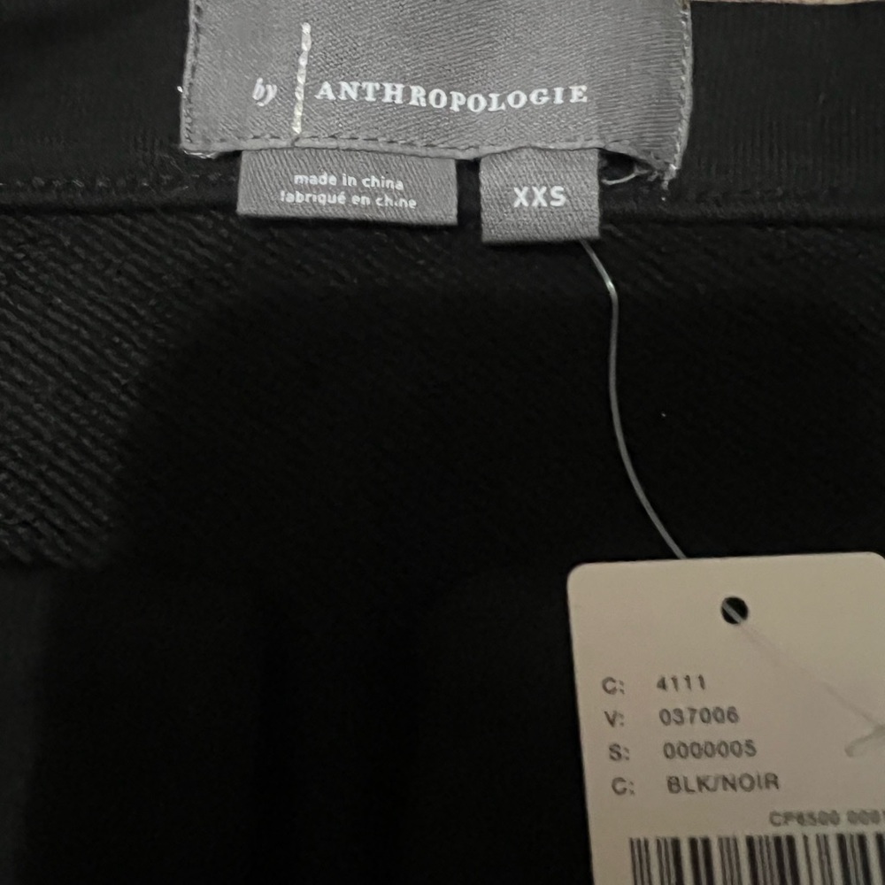 Anthropologie Black V-Neck Blouse - Picture 2 of 8